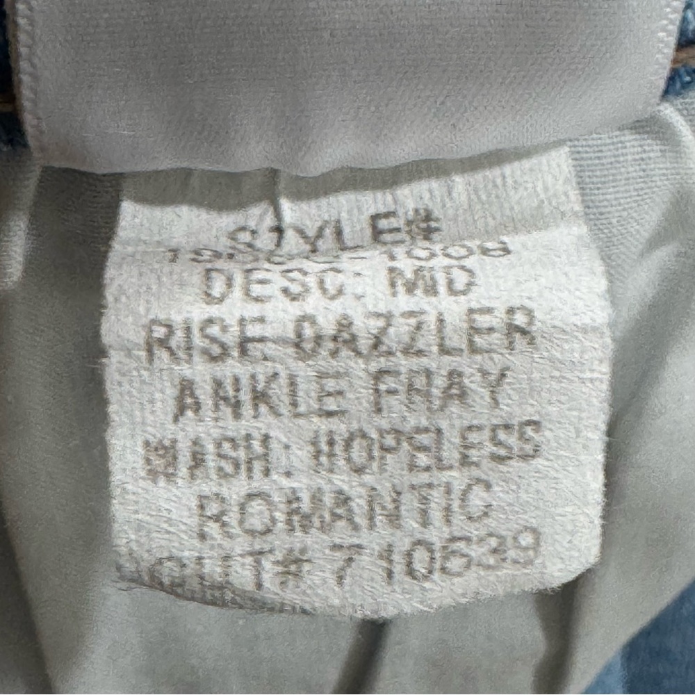 MOTHER THE MID RISE DAZZLER ANKLE FRAY KEANS - Hopeless Romantic - Size - 32 - Picture 9 of 12
